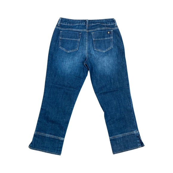 Simply Vera Vera Wang Womens Straight Cropped Jeans Size 6 Blue Dark Wash - Picture 2 of 12